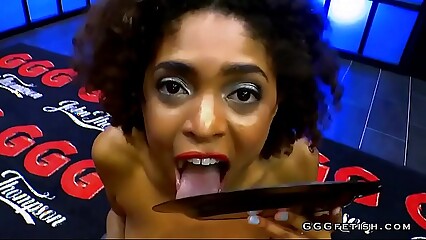 Sexy brazilian luna corazon enjoys bukkakes with cum play