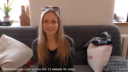 20yo kima does her first time video hot tiny blonde spinner