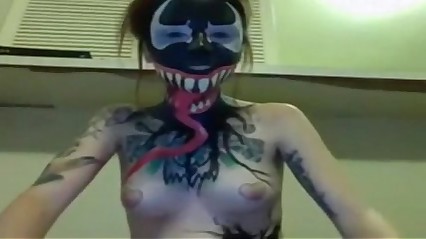 Amazing Venom Painted Teen on cam-more at silensexyport.com